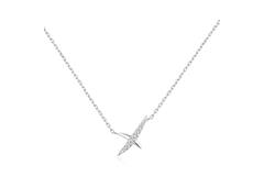  Heart Hunter - Schakelcolliers - Zilver / Gerodineerd - Zirkonia - 45cm